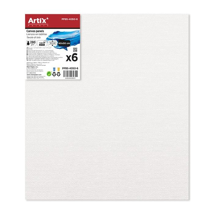 Malířská plátna na desce 40×50cm sada (6ks) 280g/m2