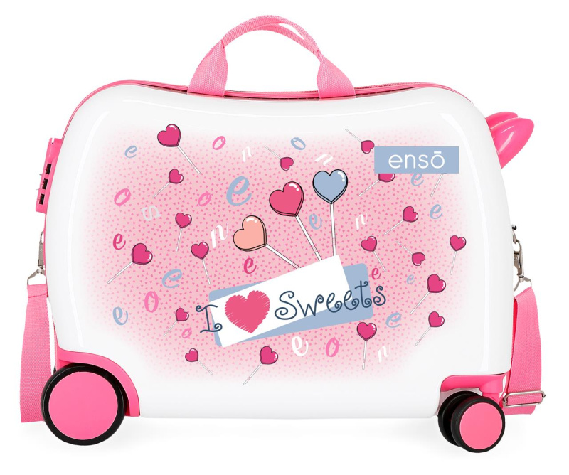Dětský kufřík na kolečkách - odražedlo - Enso Sweets