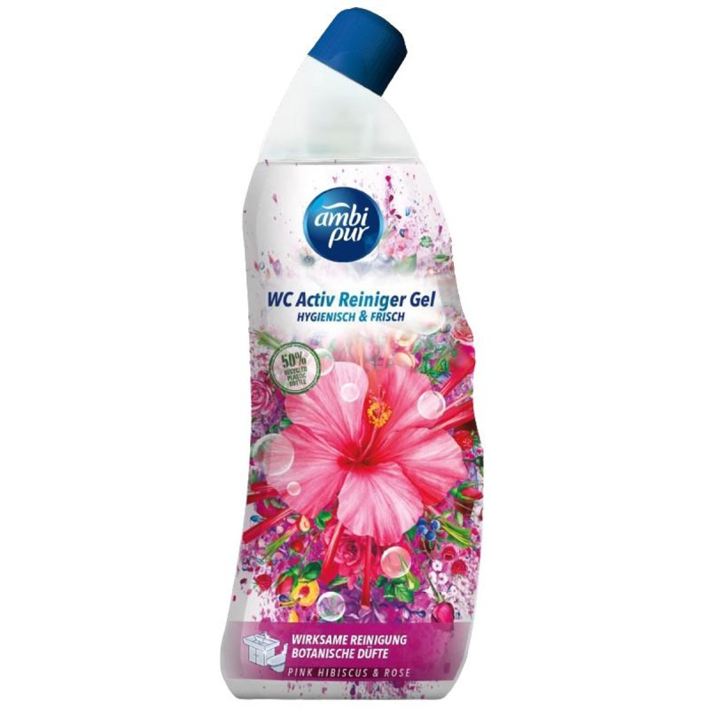 Ambipur WC Active gel růžový ibišek a růže
