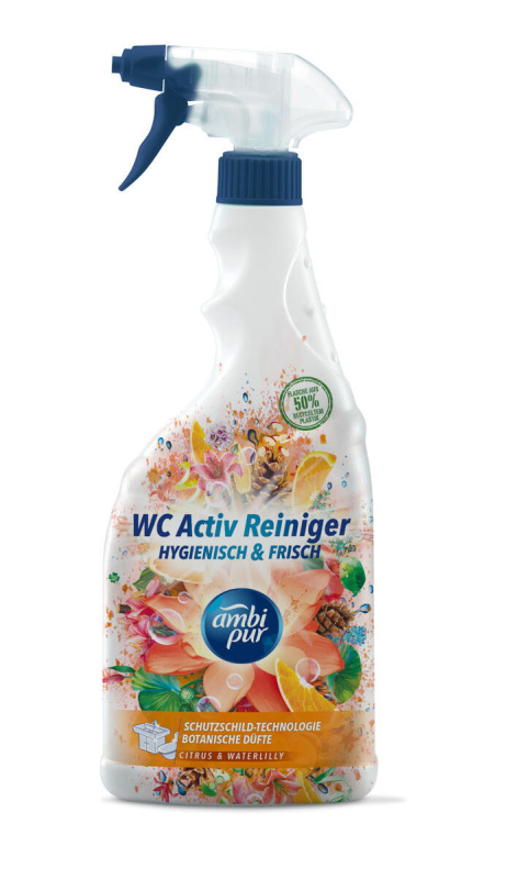 Ambi Pur WC Active sprej citron & leknín 750 ml