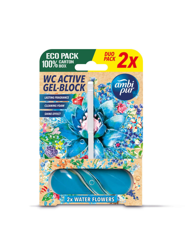 Ambi Pur - WC blok - Vodní květy, 2 x 45 g