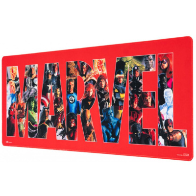 CurePink Herní podložka na stůl Marvel: Logo (80 x 35 cm)