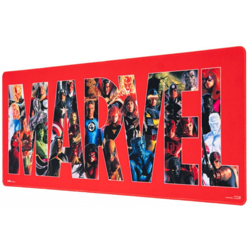 CurePink Herní podložka na stůl Marvel: Logo (80 x 35 cm)