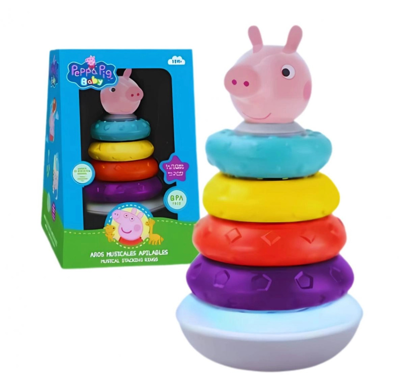 Pyramidová edukativní skládačka se zvukovými efekty Peppa Pig