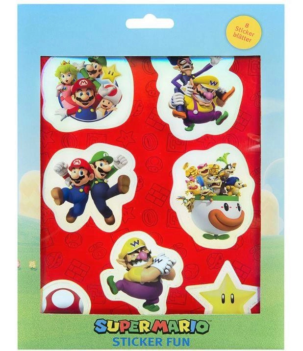 Sada samolepek Super Mario (8 archů)