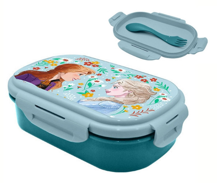 Svačinový box Frozen se sadou příboru 2v1