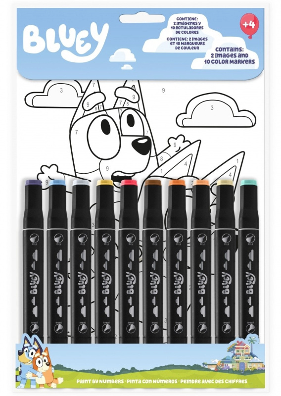 Malování podle čísel Bluey