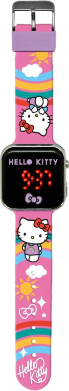 Digitální LED hodinky s kalendářem Hello Kitty