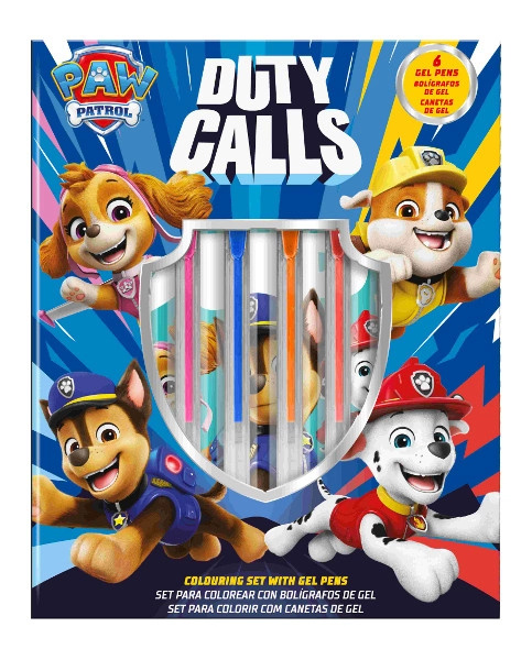 Psací sada PAW PATROL – gelová pera a linkovaný zápisník