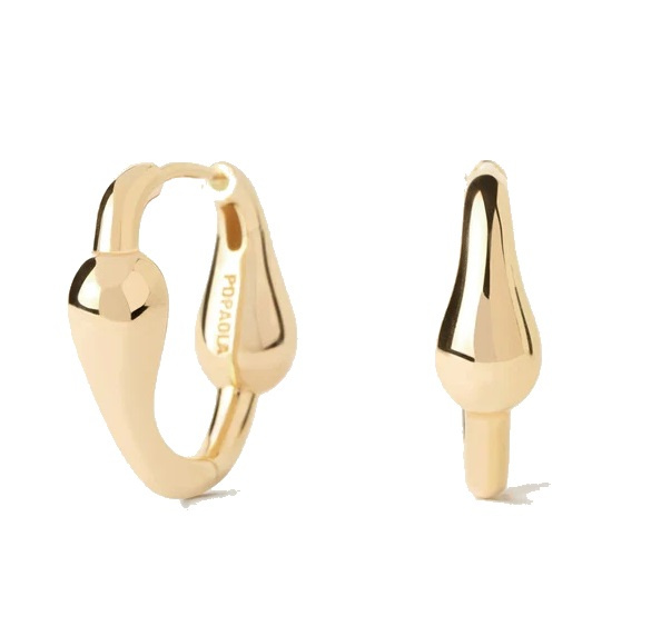 PDPAOLA Stylové pozlacené náušnice Cycle Hoops Essentials AR01-C83-U