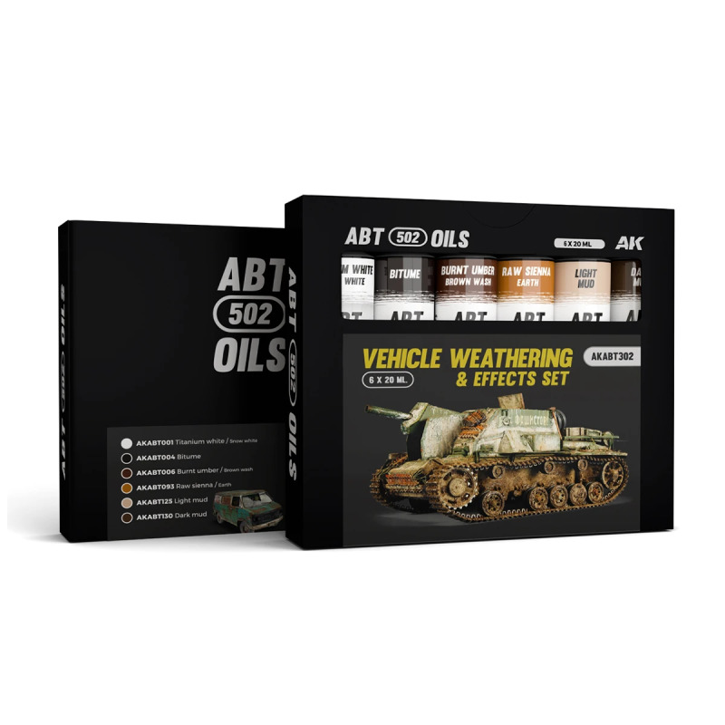 Abteilung 502 OIL SET AKABT302 Vehicle Weathering and Effects Set (6x20ml)