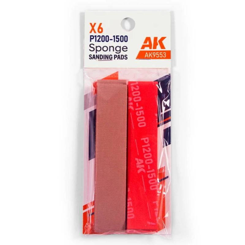 AK Interactive - Sponge Sanding Pads P1200-1500 (6 ks)