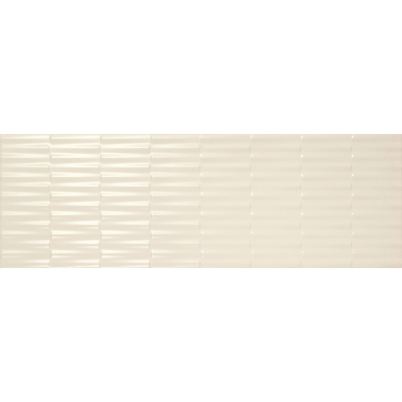 Dekor Odette bianco, matný, bílý, 20 x 60 cm, 1 ks