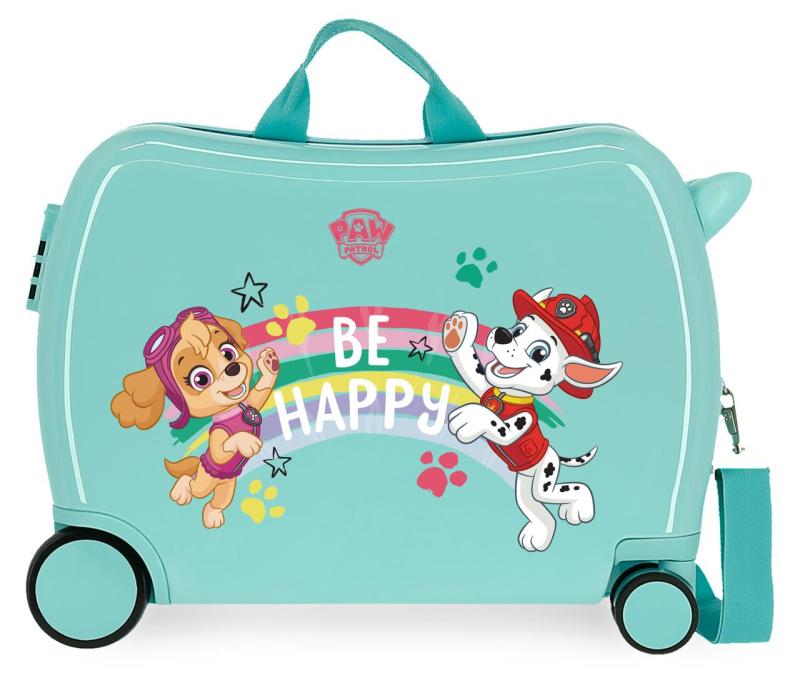 JOUMMABAGS Dětský kufřík na kolečkách - odražedlo - Tlapková patrola - Be Happy