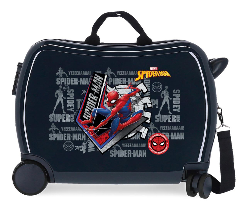 JOUMMABAGS Dětský kufřík na kolečkách - odražedlo - Spiderman Great Power 2 - 34L