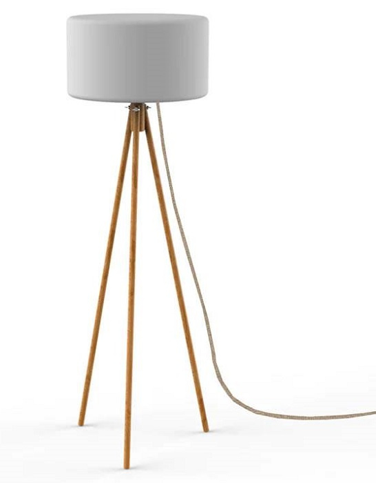 Stojací lampa Newgarden Chloe In & Out / 140 cm / bílá/hnědá Varianta: ivi1