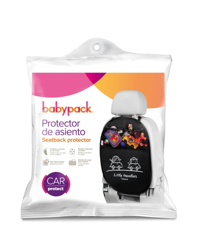 Babypack Organizér/ochrana sedadla,černý _