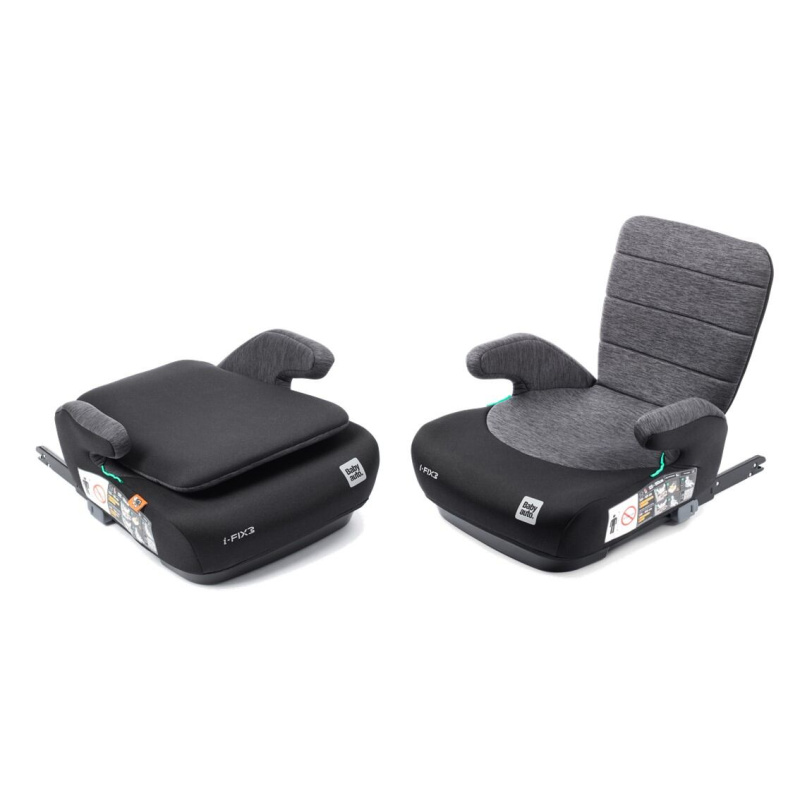 BabyAuto DOKA iFIX 125-150 Podsedák se sklopnými zády černošedý