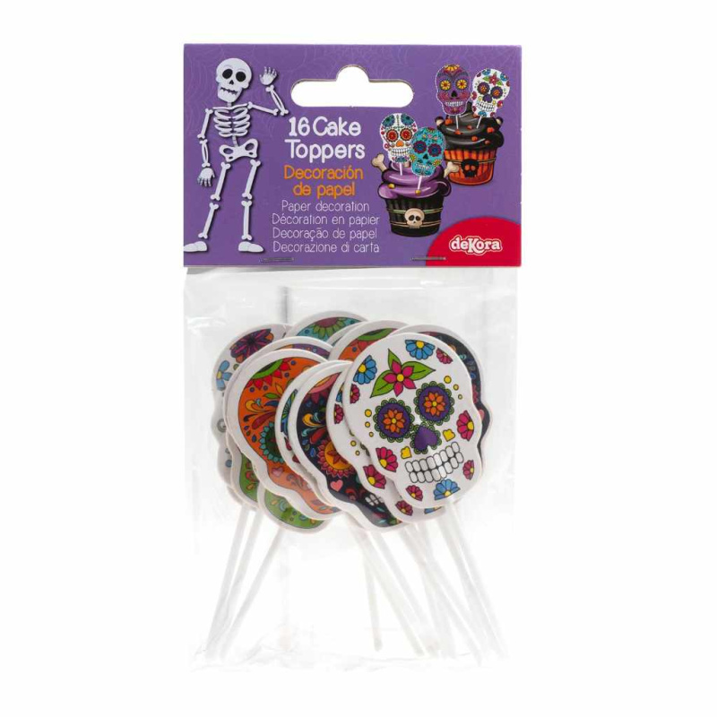 deKora Zapichovací dekorace Lebky Calaveras 16ks
