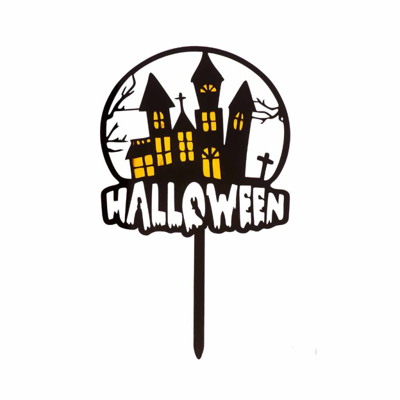 deKora Zapichovací dekorace Halloween Strašidelný hrad