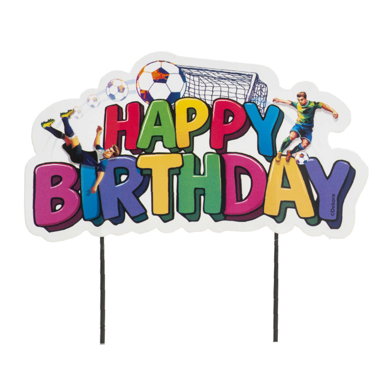 deKora Fotbalový zápich Happy Birthday