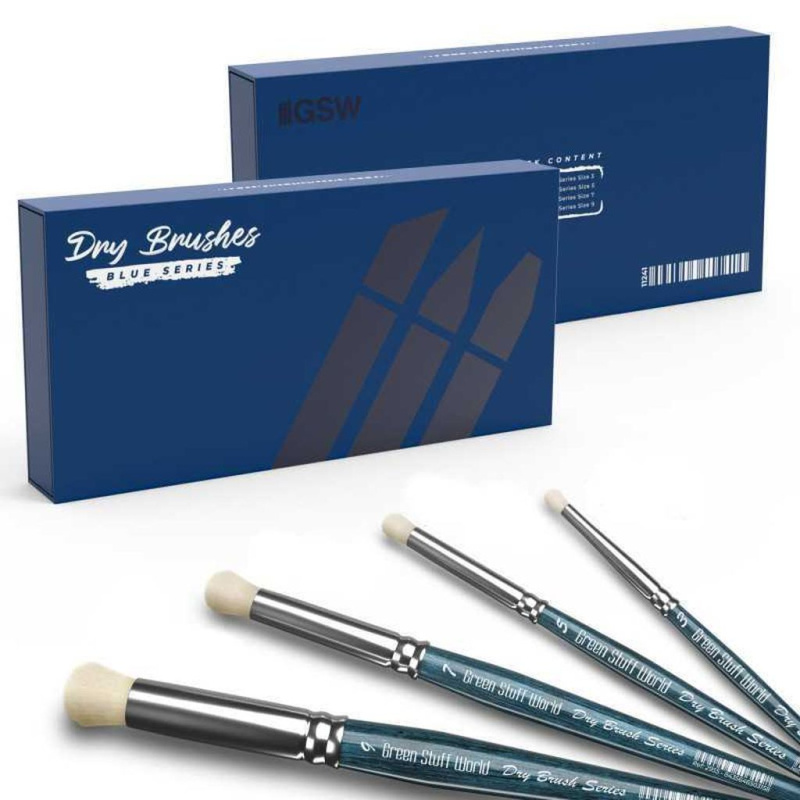 Sada štětců Green Stuff World: Premium Dry Brush Set - Blue Series