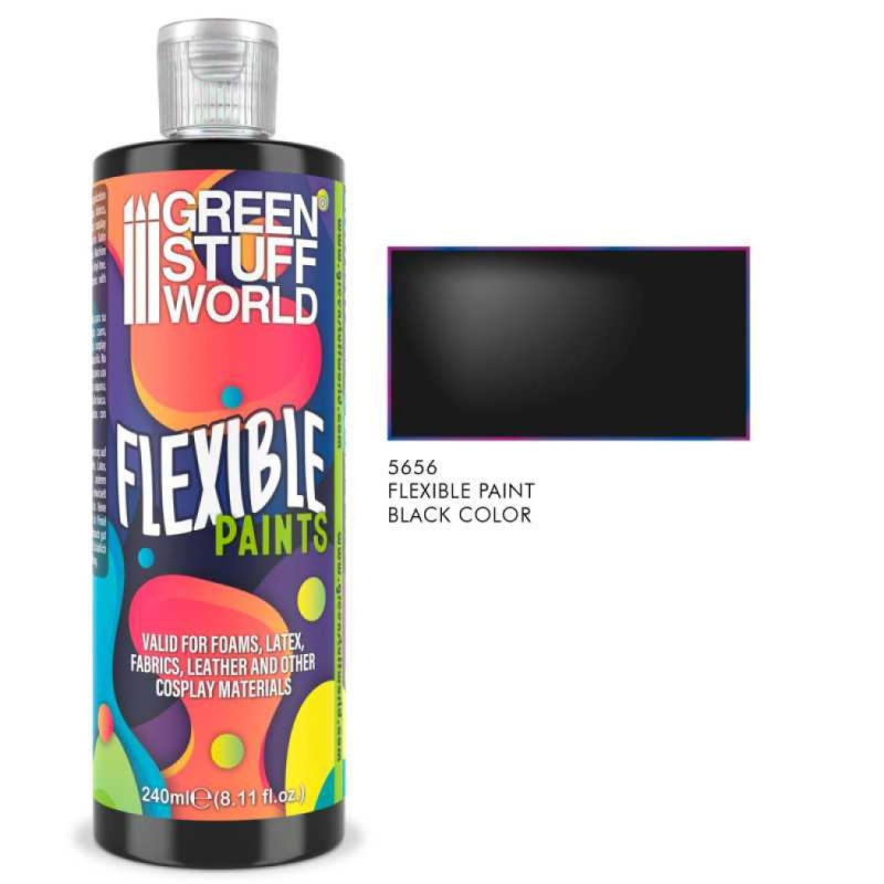 Green Stuff World Flexible Paint Black 240ml (Green Stuff World)