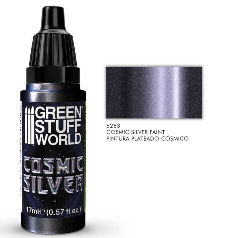 Green Stuff World Metallic Paint Cosmic Silver 17ml (Green Stuff World)