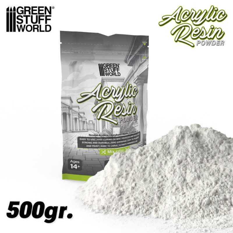 Green Stuff World Acrylic Resin 500gr - prášek na modelovací hmotu (Green Stuff World)