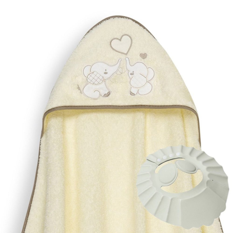 Interbaby Osuška froté SLONÍ KAMARÁDI bílorůžová