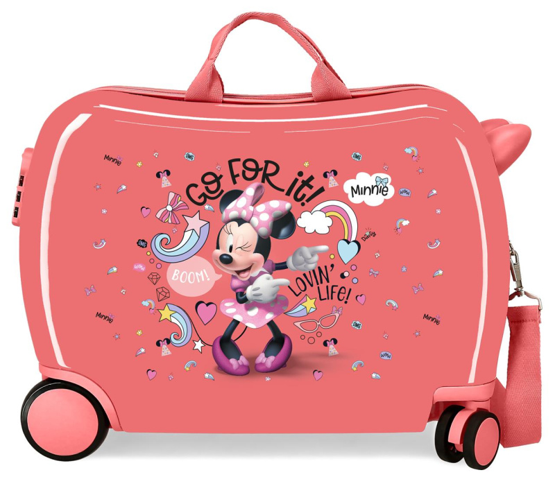 JOUMMABAGS Dětský kufřík na kolečkách - odražedlo - Disney - MINNIE LOVING LIFE - 34L