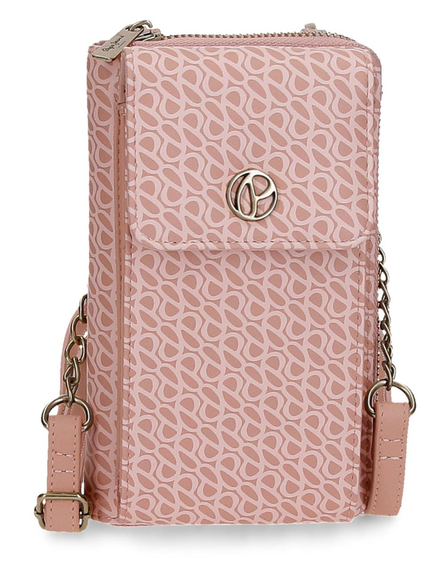 Pepe Jeans Megan crossbody peněženka na mobil - růžová