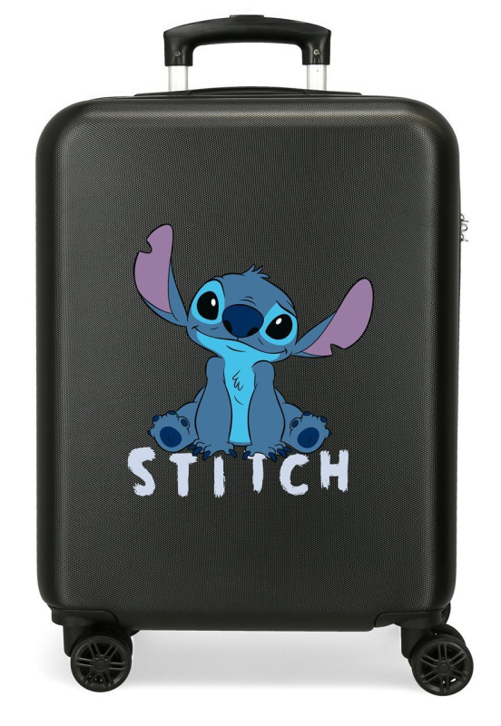Dětský cestovní ABS kufr Disney Stitch Cute 34 L - černý