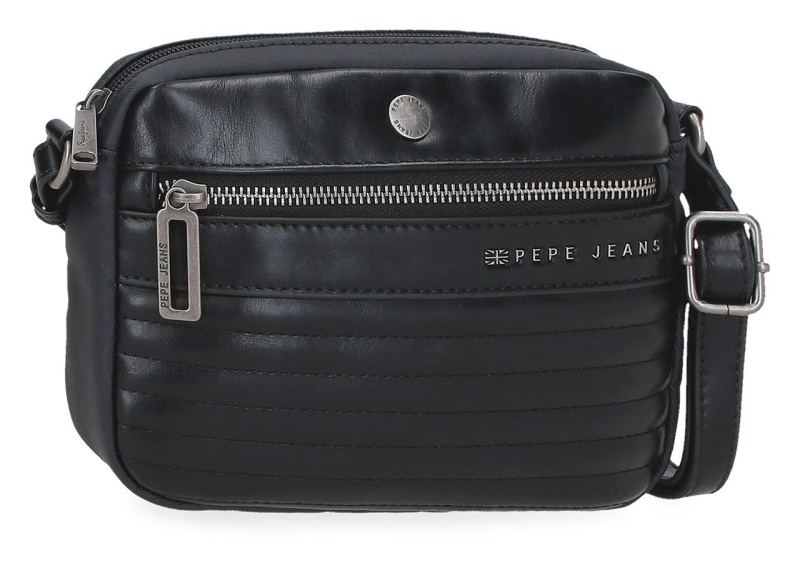 Dámská crossbody tašky Pepe Jeans Biker - černá 21cm