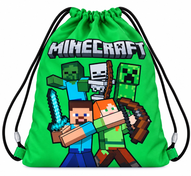 Dětský vak na záda Minecraft zelený