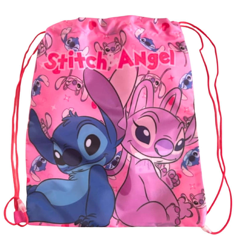Dětský vak na záda Lilo & Stitch růžový 40 × 35 cm