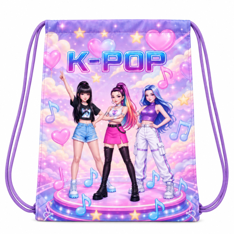 Vak na přezůvky K-Pop Demon Hunters fialový