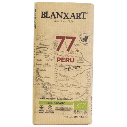BLANXART Premium Organic Peru BIO Čokoláda 77% 80 g