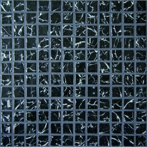 Skleněná mozaika Mosavit Negro marquina 30x30 cm lesk NEGROMA
