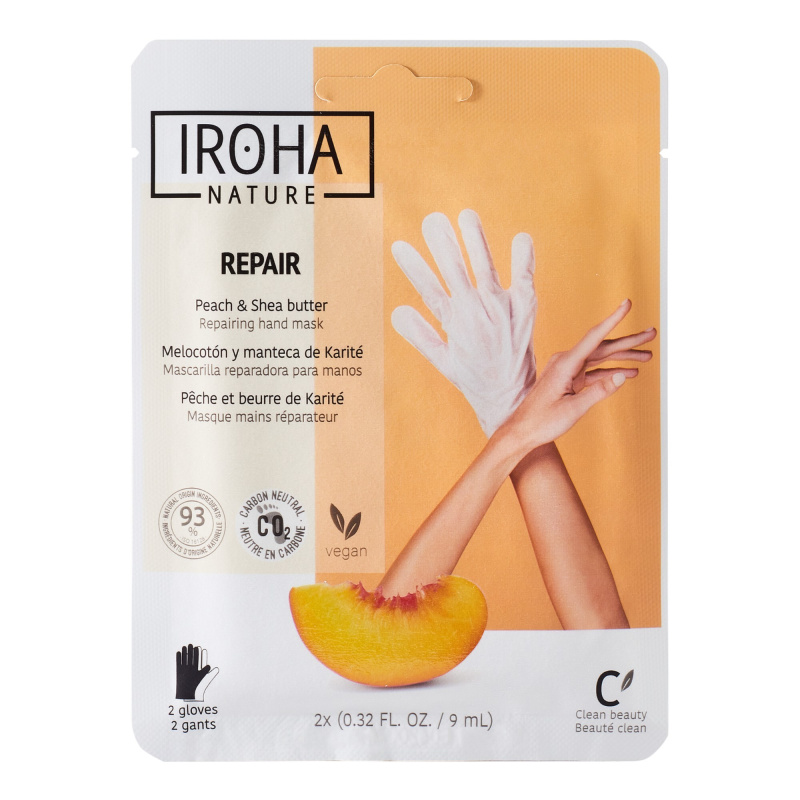 Iroha nature Regenerační rukavice s broskvovým sérem 1 pár