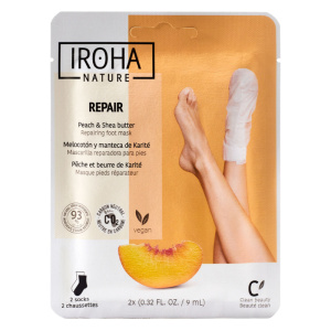 Iroha nature Regenerační maska na nohy Broskev 1 pár