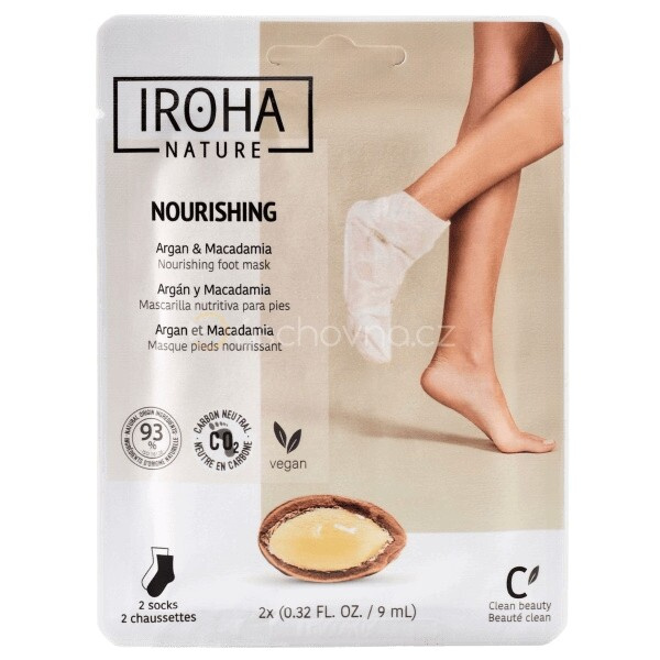 Iroha nature Regenerační maska na nohy Arganová 1 pár