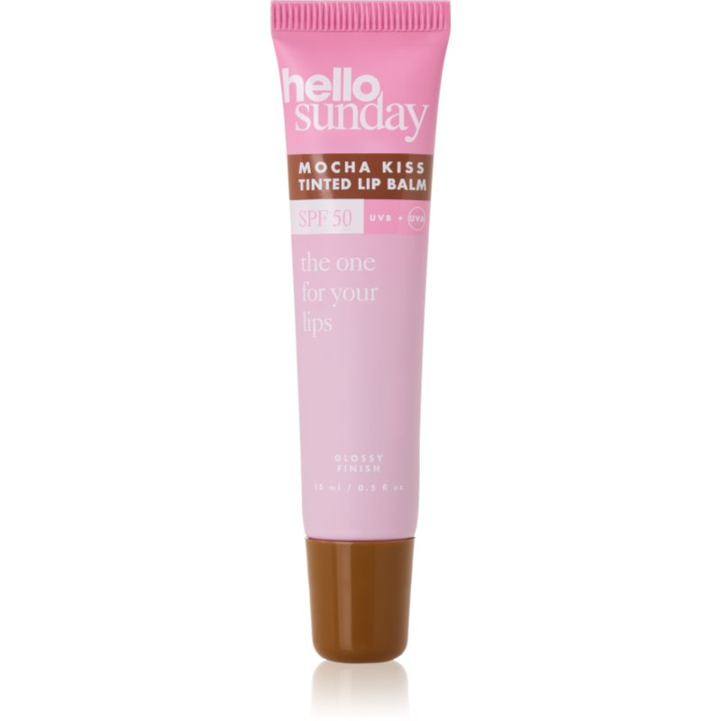 hello sunday the one for your lips tinted lip balm tónovací balzám na rty SPF 50 odstín Mocha Kiss 15 ml