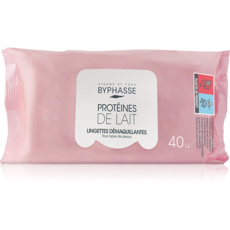 BYPHASSE Proteines De Lait odličovací ubrousky na obličej 40 ks