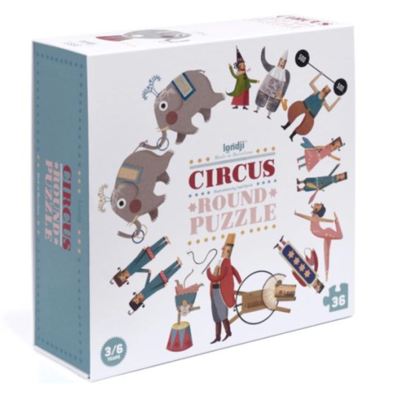 Kruhové puzzle Cirkus - puzzle z kategorie 15 - 60 dílků