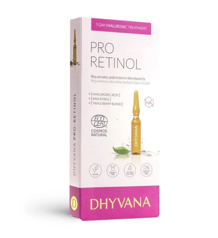 Dhyvana Přírodní protivráskové sérum s Bakuchiolem Pro Retinol 7x2 ml
