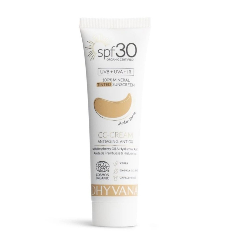 Dhyvana Přírodní minerální tónovací krém SPF30 Amber Honey 50 ml