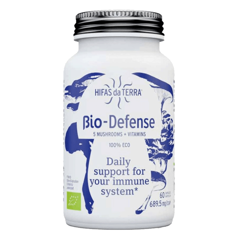 Hifas da Terra Bio-Defense BIO houbový komplex s vitamínem C a D3 - 60 kapslí