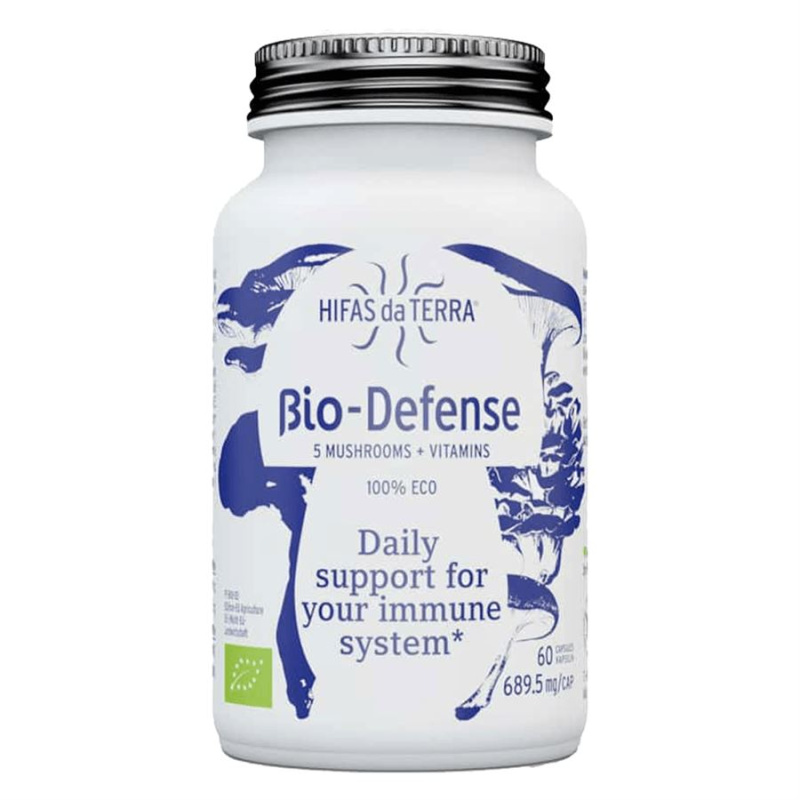 Hifas da Terra Bio-Defense 60 kapslí (Reishi, Shiitake, Maitake, Hlíva ústřičná, Hlíva máčková)