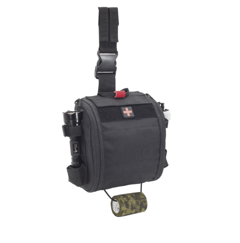 Elite Bags - QUICKAID'S lékárnička - stehenní IFAK Barva: Černá